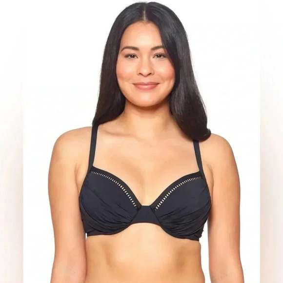 Bleu Rod Beattie Underwired Bikini Top Size 36D and Hipster Sarong Bottom Sz 10 - Picture 2 of 9